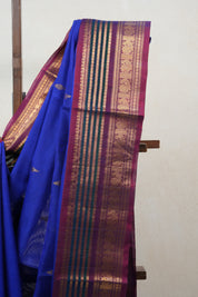 Blue Gadwal Cotton Silk Saree - SRBGCSS91