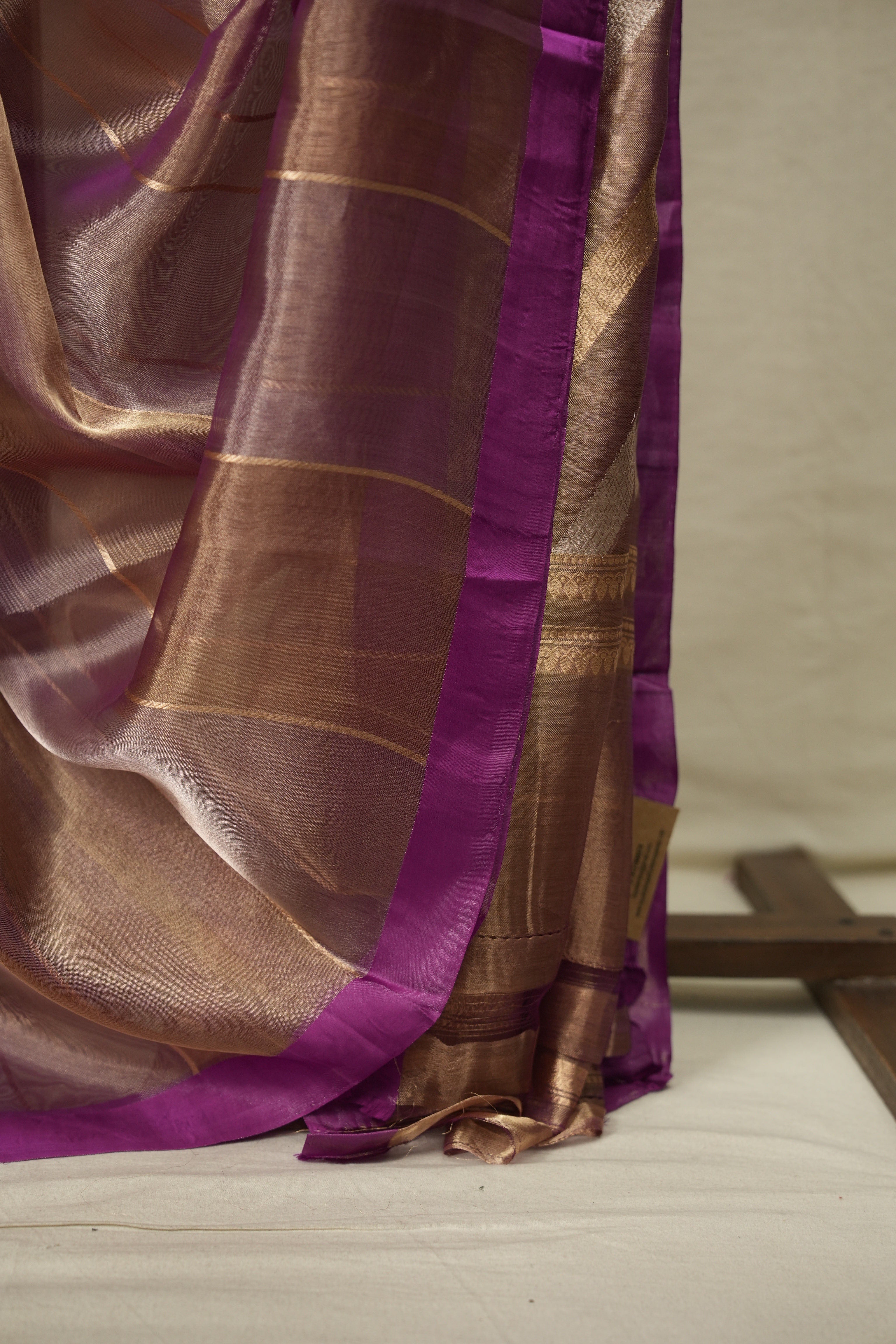 Dual Tone Purple Tissue Banarasi Silk Saree - SRDTPTBSS105