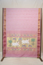 Pink Cotton Paithani Saree - SRPCPS714