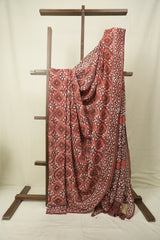 Brick Red HBP Georgette Saree - SRBRHGS77