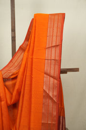 Orange Maheshwari Saree- SROMS1357