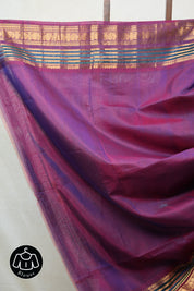 Blue Gadwal Cotton Silk Saree - SRBGCSS91