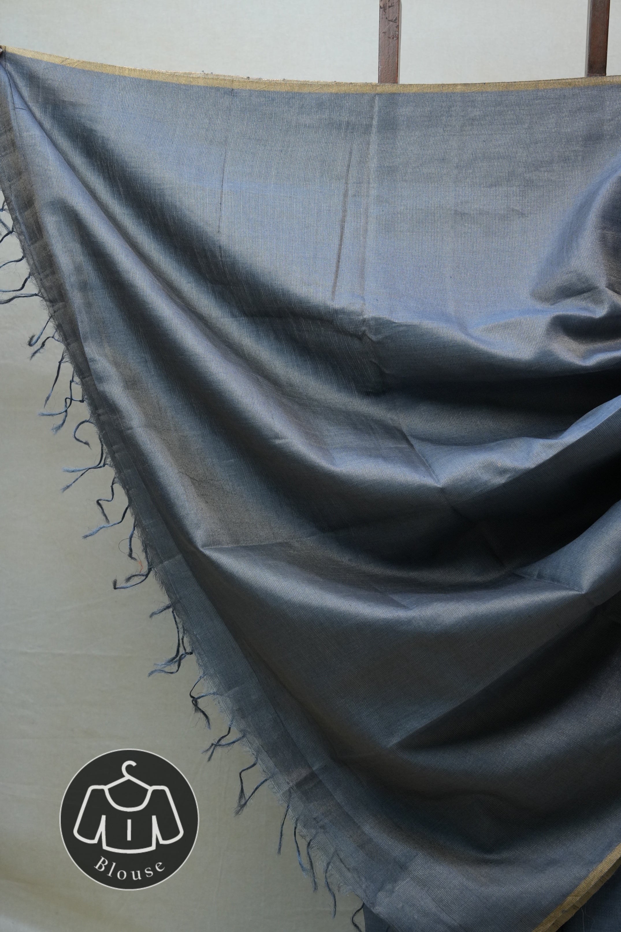 Grey Tussar Silk Saree - SRGTSS1473