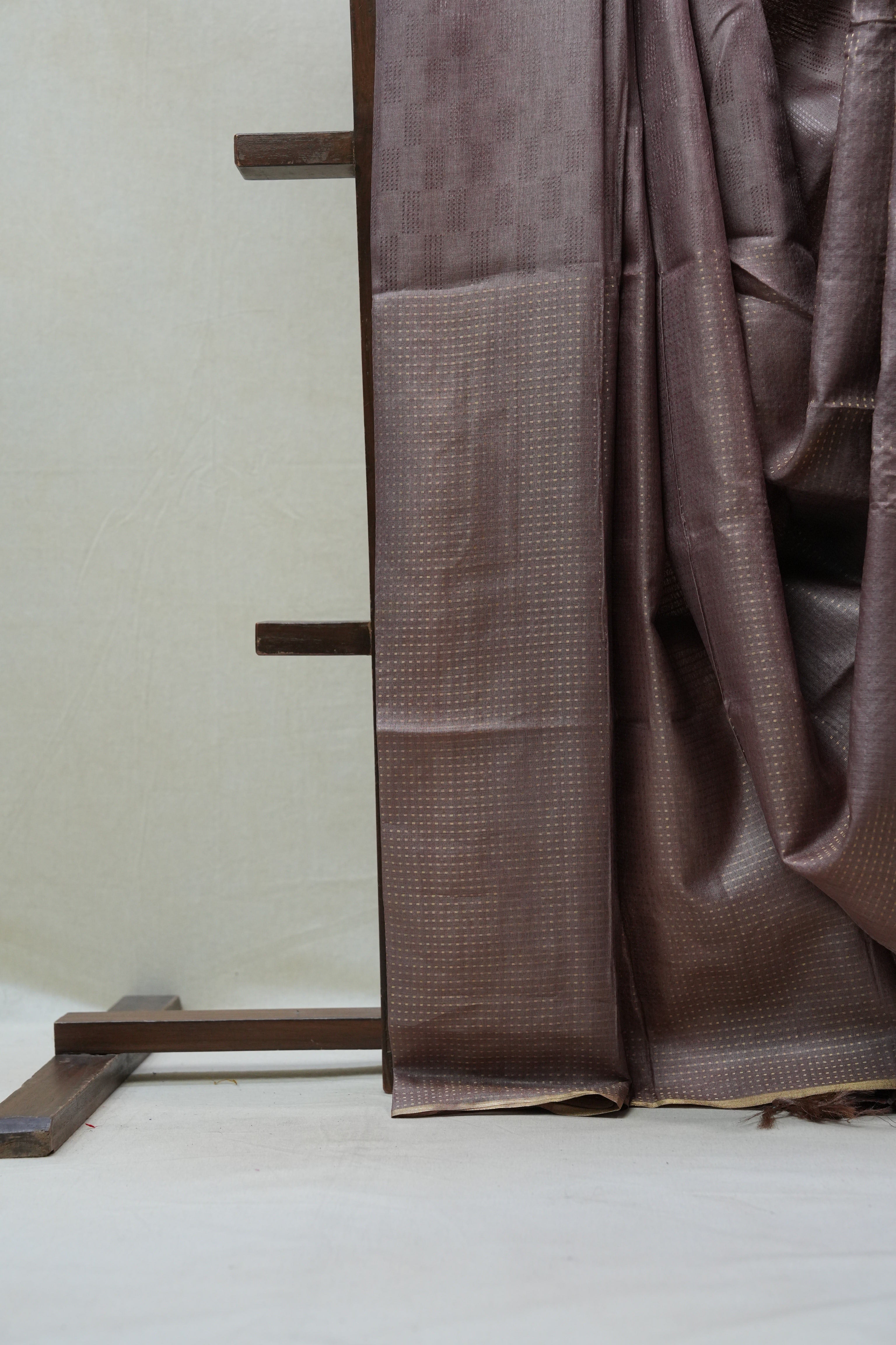 Mauve Tussar Silk Saree - SRMTSS1474