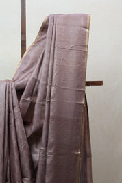 Mauve Tussar Silk Saree - SRMTSS1474