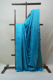 Sky Blue Tussar Silk Saree - SRSBTSS1472