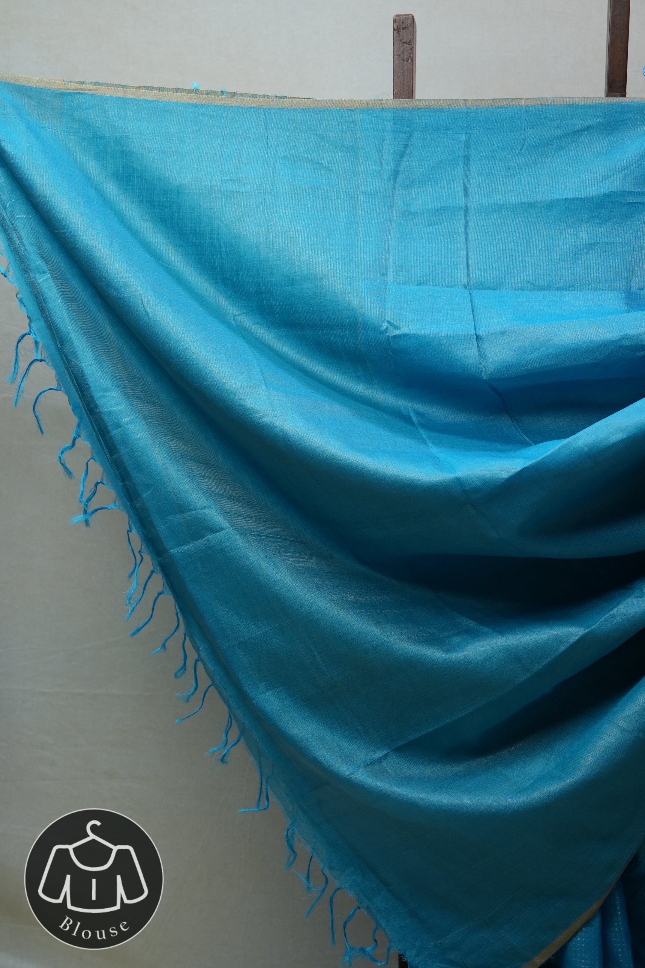 Sky Blue Tussar Silk Saree - SRSBTSS1472