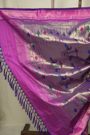 Magenta Silk Paithani Saree - SRMSPS791