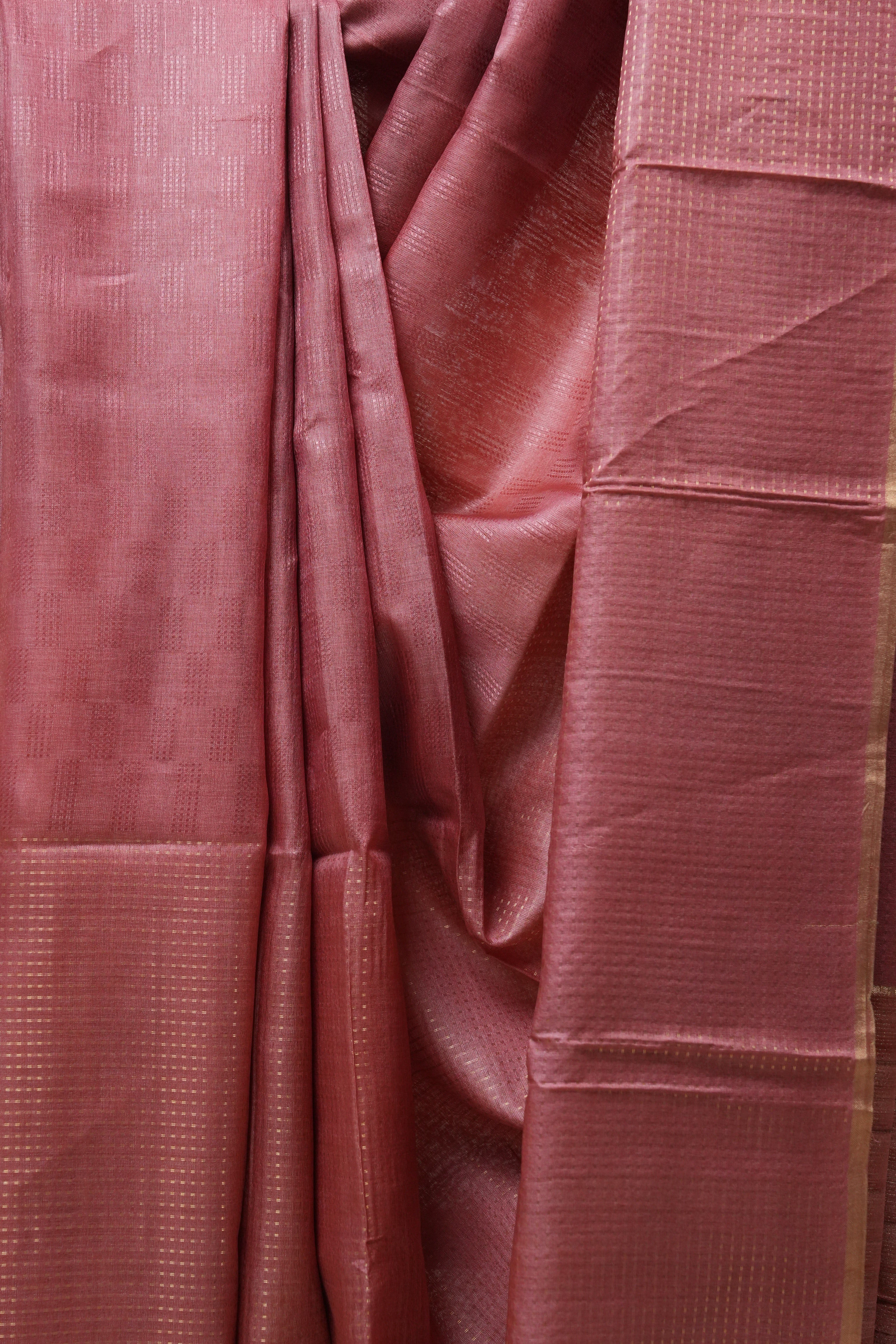 Pink Tussar Silk Saree - SRPTSS1452