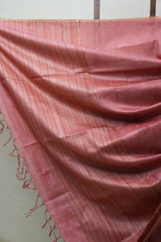 Pink Tussar Silk Saree - SRPTSS1452