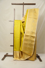 Olive Green Gadwal Silk Saree - SROGGSS614