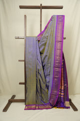 Two Tone Lavender Silk Paithani Saree - SRTTLSPS803