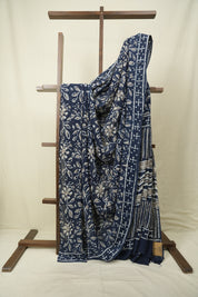 Blue HBP Georgette Saree - SRBHGS78