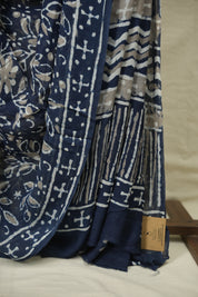 Blue HBP Georgette Saree - SRBHGS78