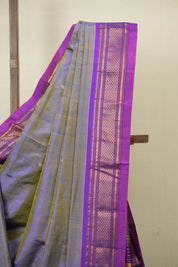 Two Tone Lavender Silk Paithani Saree - SRTTLSPS803