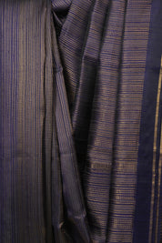 Navy Blue Raw Silk Saree - SRNBRSS1027