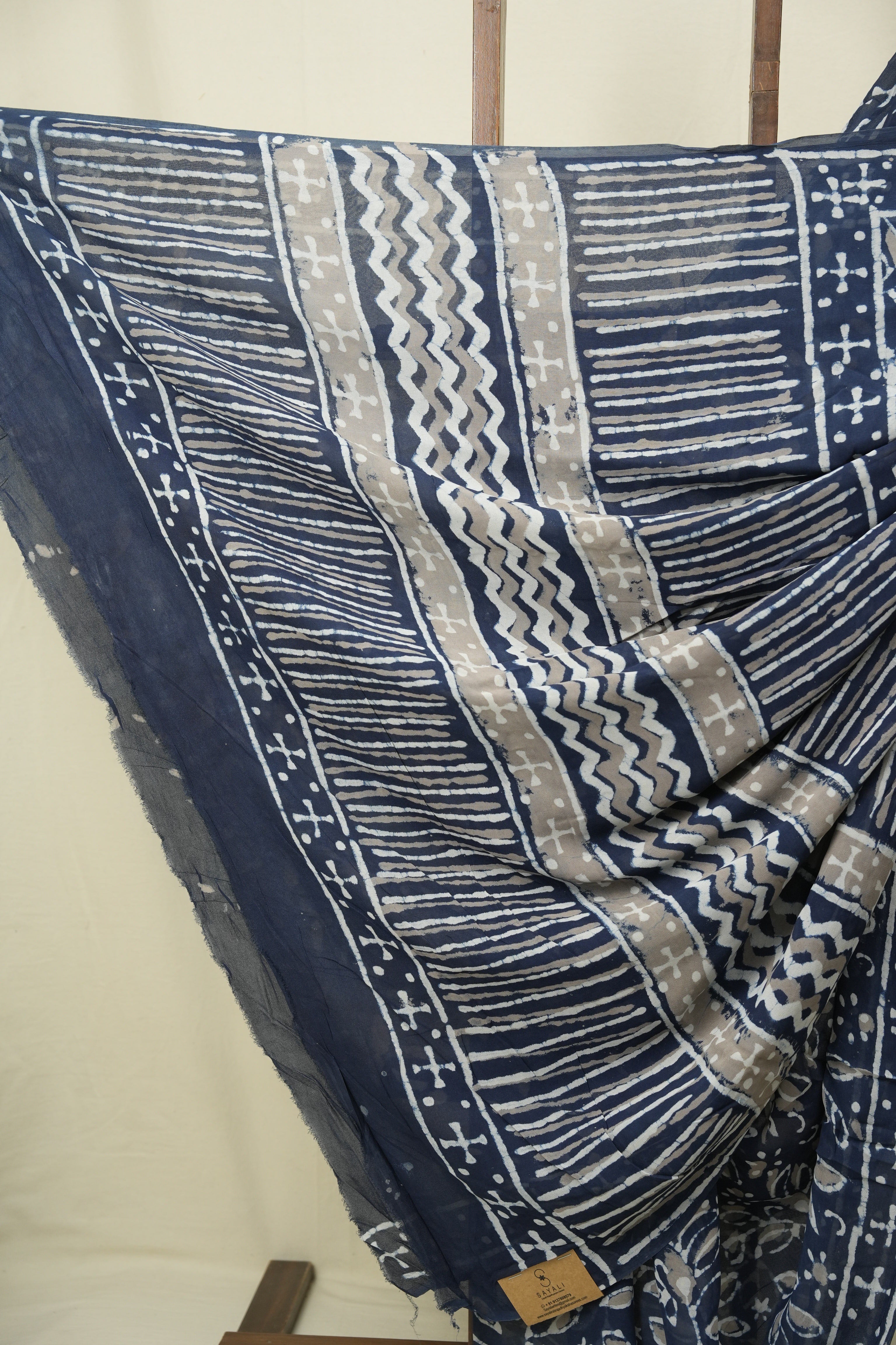 Blue HBP Georgette Saree - SRBHGS78
