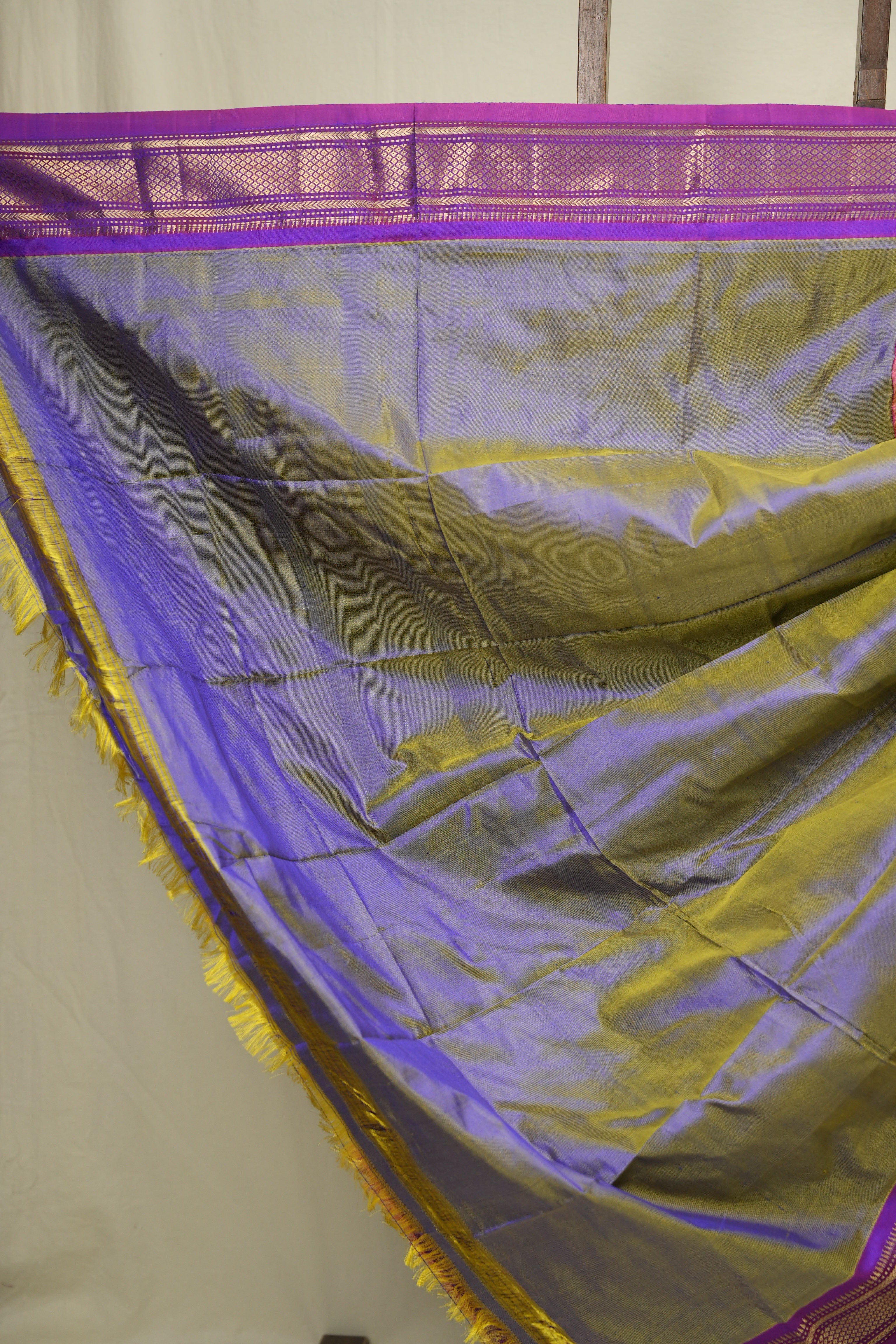 Two Tone Lavender Silk Paithani Saree - SRTTLSPS803