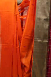 Orange Maheshwari Saree - SROMS582