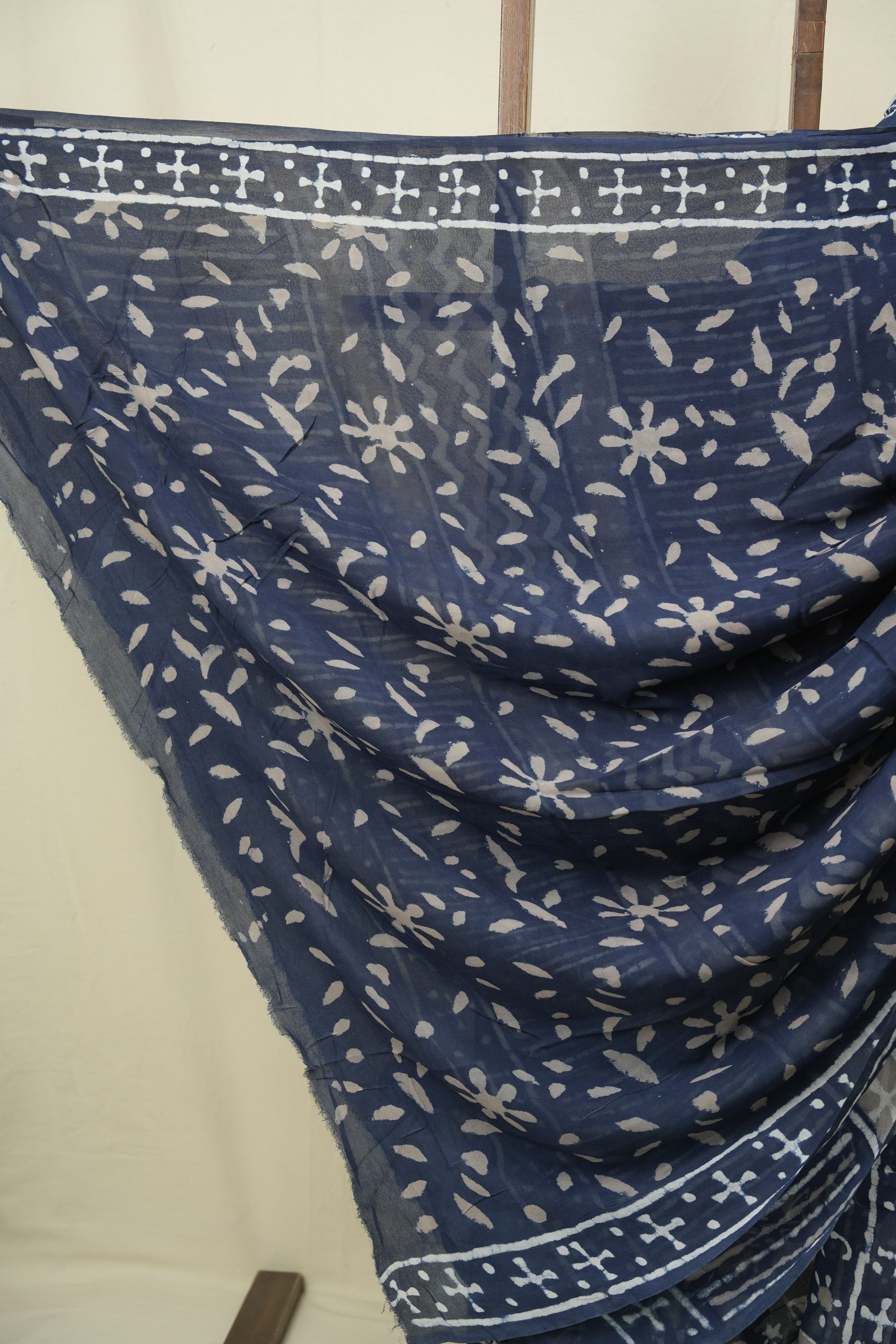 Blue HBP Georgette Saree - SRBHGS78