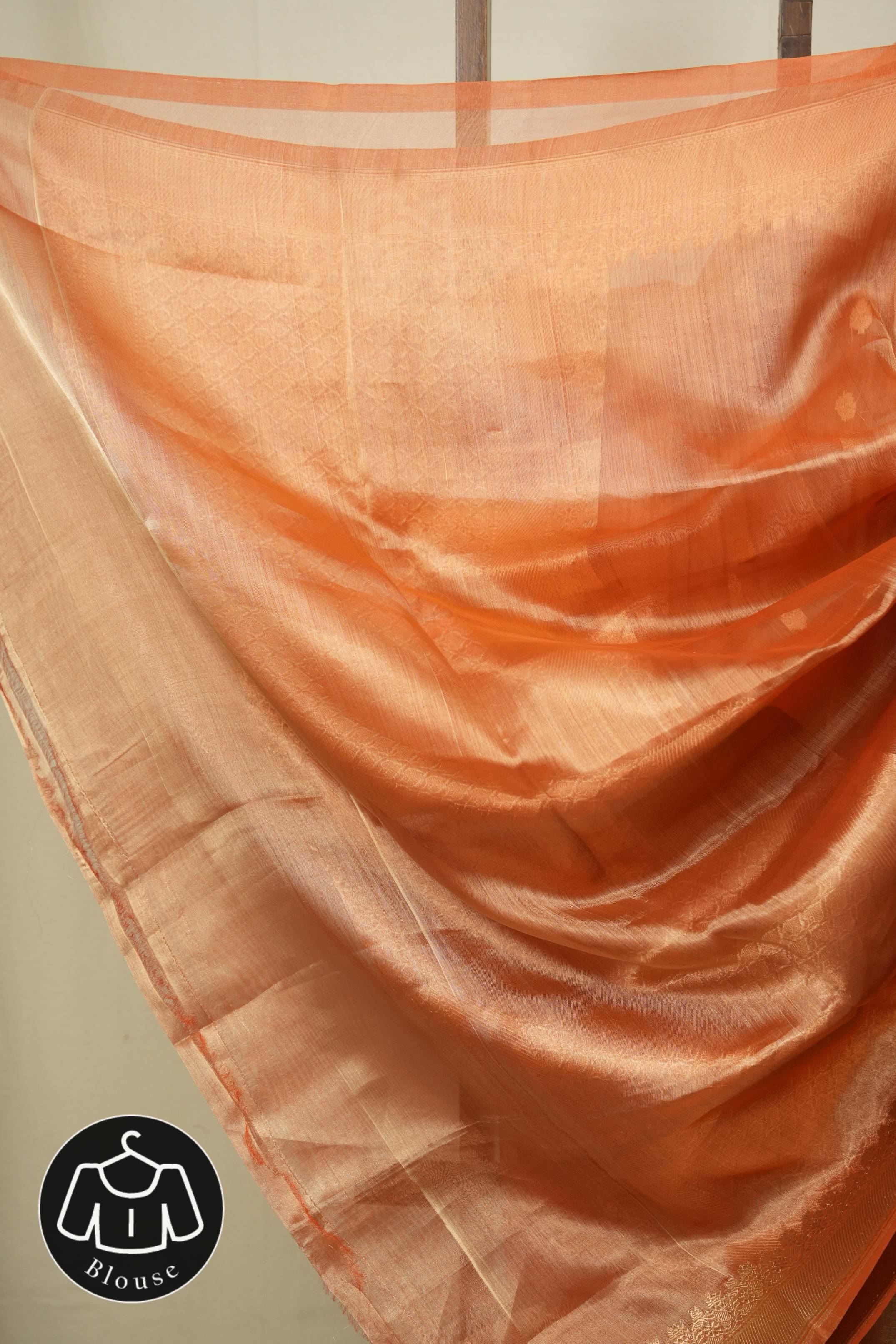 Orange Tissue Banarasi Silk Saree - SROTBSS111