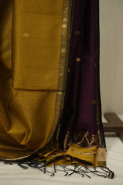 Mustard Maheshwari Saree - SRMMS1332