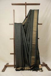 Green Raw Silk Saree - SRGRSS932