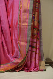 Pink Silk Paithani Saree - SRPSPS790