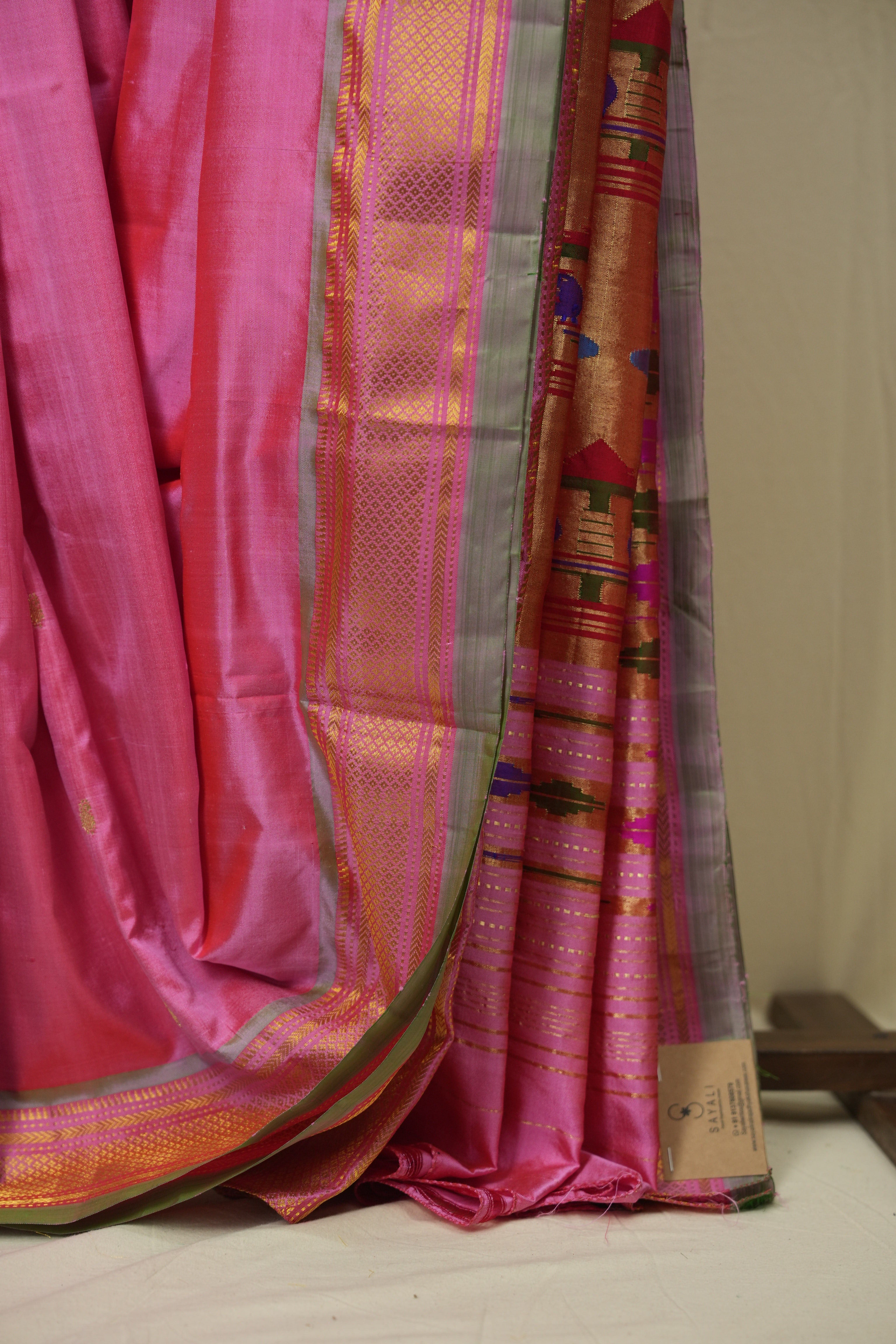 Pink Silk Paithani Saree - SRPSPS790