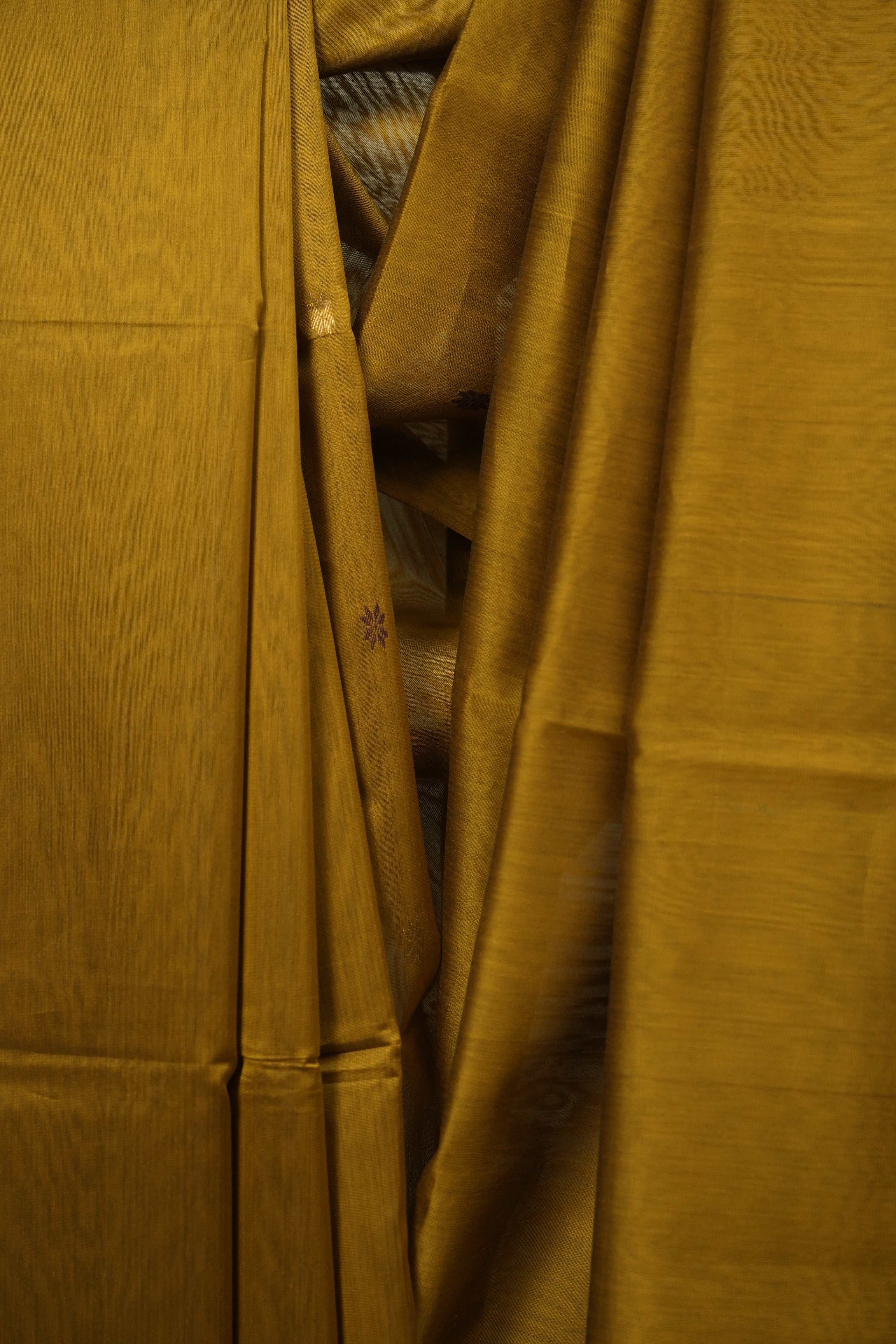 Mustard Maheshwari Saree - SRMMS1332