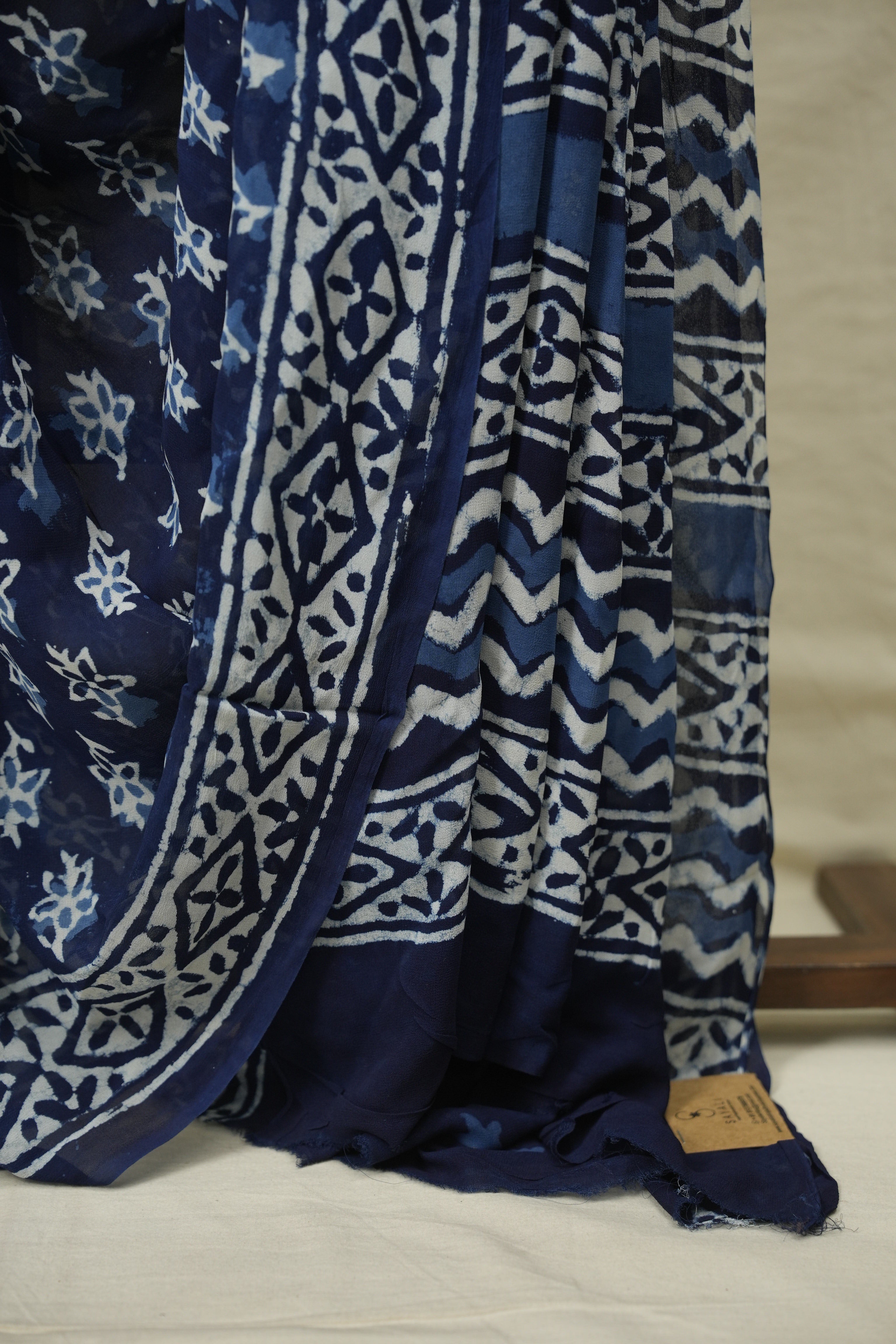 Indigo HBP Georgette Saree - SRIHGS79