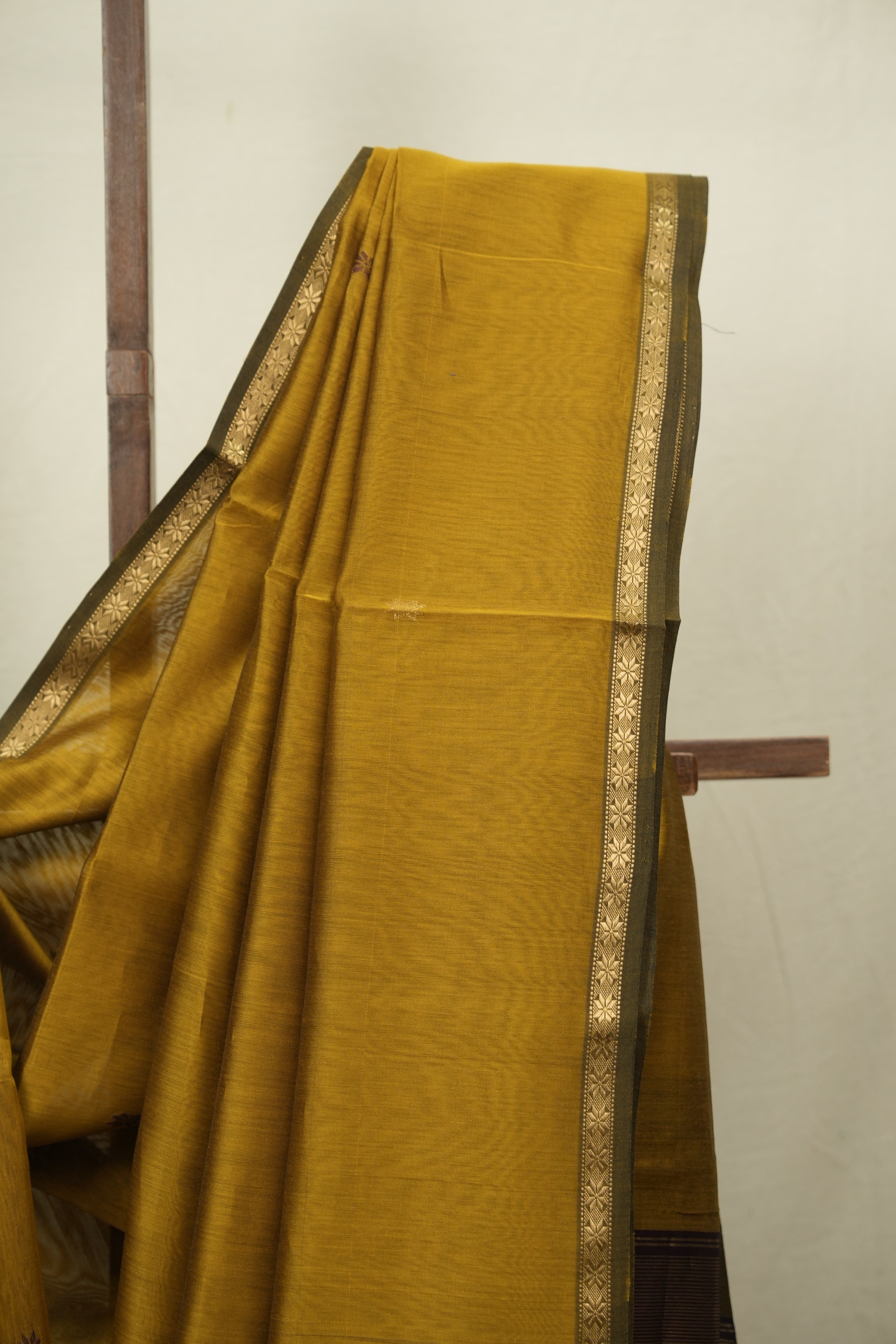 Mustard Maheshwari Saree - SRMMS1332