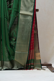 Green Maheshwari Saree - SRGMS589