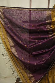 Mustard Maheshwari Saree - SRMMS1332