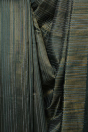 Dark Green Raw Silk Saree - SRDGRSS1030