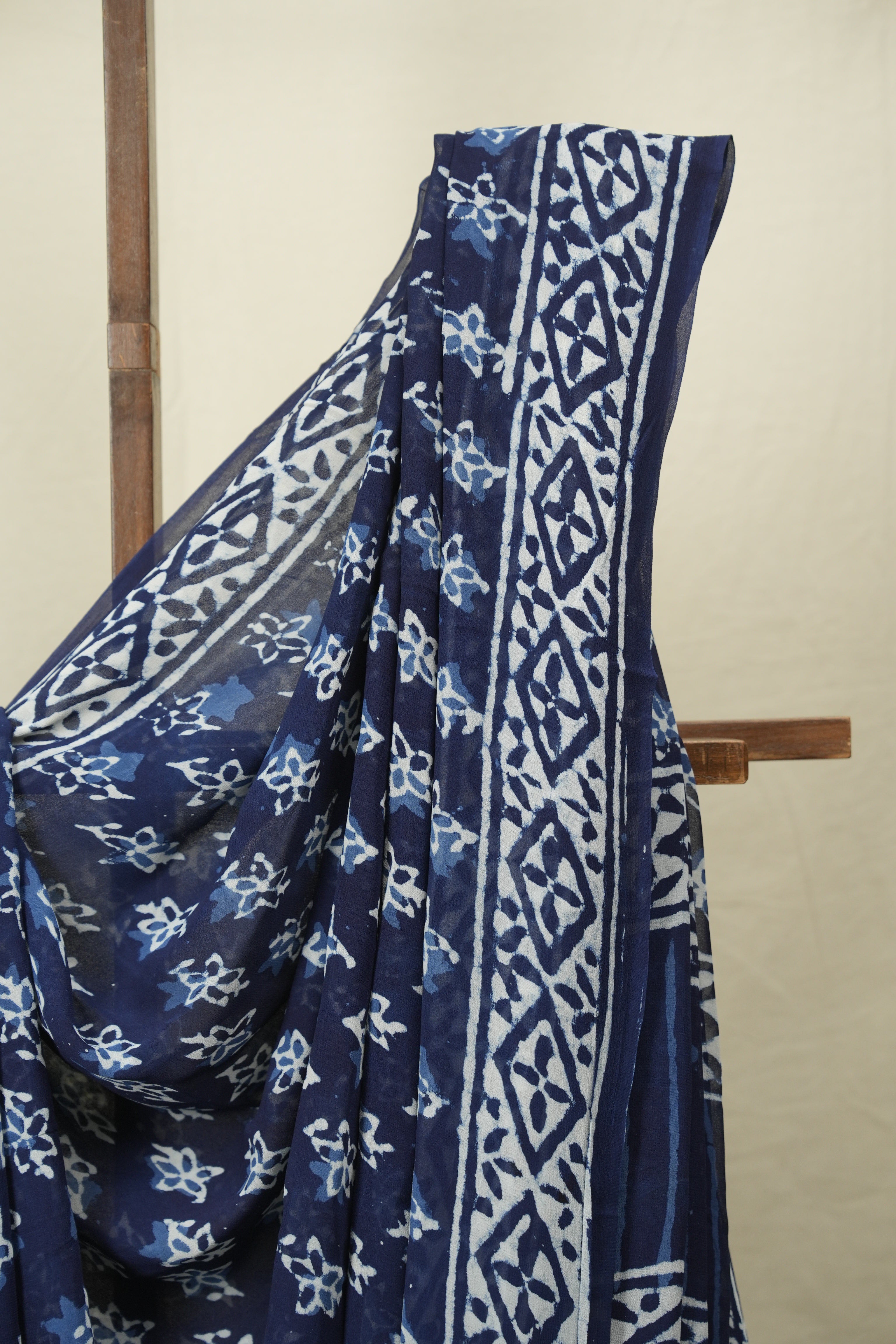Indigo HBP Georgette Saree - SRIHGS79