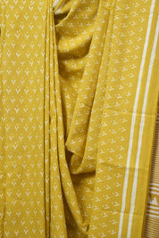 Mustard Yellow HBP Cotton Saree (DEFECT) - SRMYCS111-PI