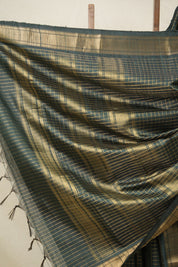 Green Raw Silk Saree - SRGRSS932
