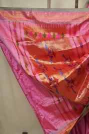 Pink Silk Paithani Saree - SRPSPS790