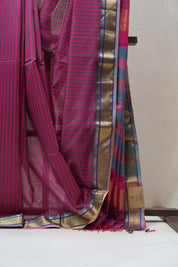 Pink Maheshwari Saree - SRPMS576