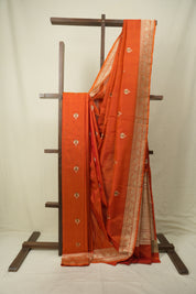 Orange Banarasi Silk Saree - SROBSS971