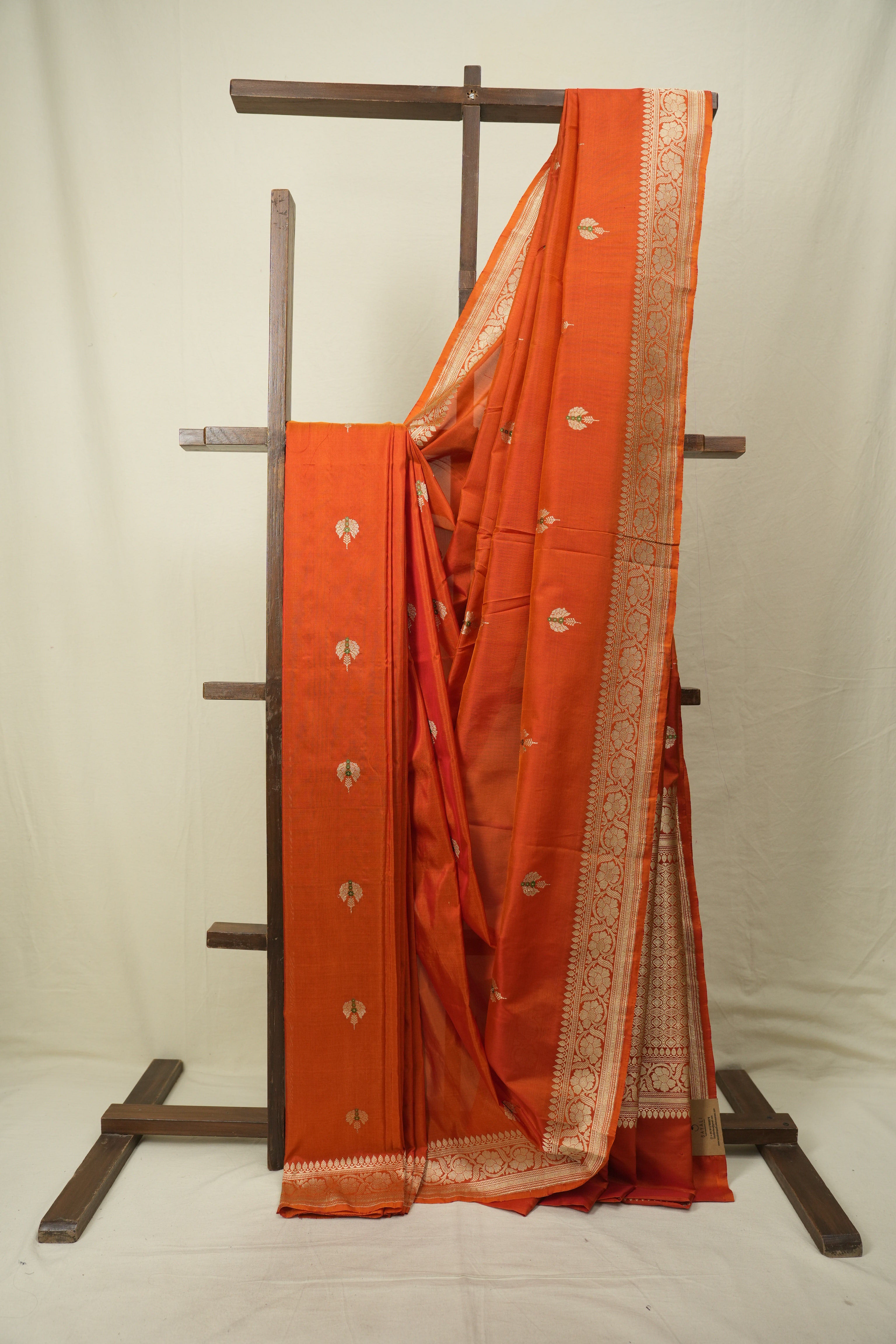 Orange Banarasi Silk Saree - SROBSS971