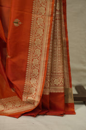 Orange Banarasi Silk Saree - SROBSS971