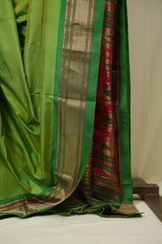 Parrot Green Silk Paithani Saree - SRPGSPS802