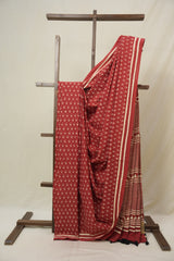 Maroon HBP Cotton Saree - SRMCS3278