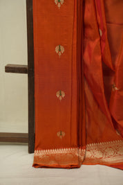 Orange Banarasi Silk Saree - SROBSS971