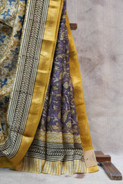 Cream HBP Cotton Silk Saree With Maheshwari Border - SRCCSS767