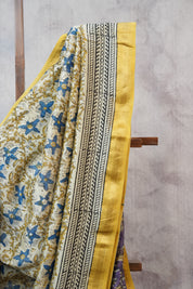 Cream HBP Cotton Silk Saree With Maheshwari Border - SRCCSS767