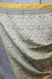 Cream HBP Cotton Silk Saree With Maheshwari Border - SRCCSS767