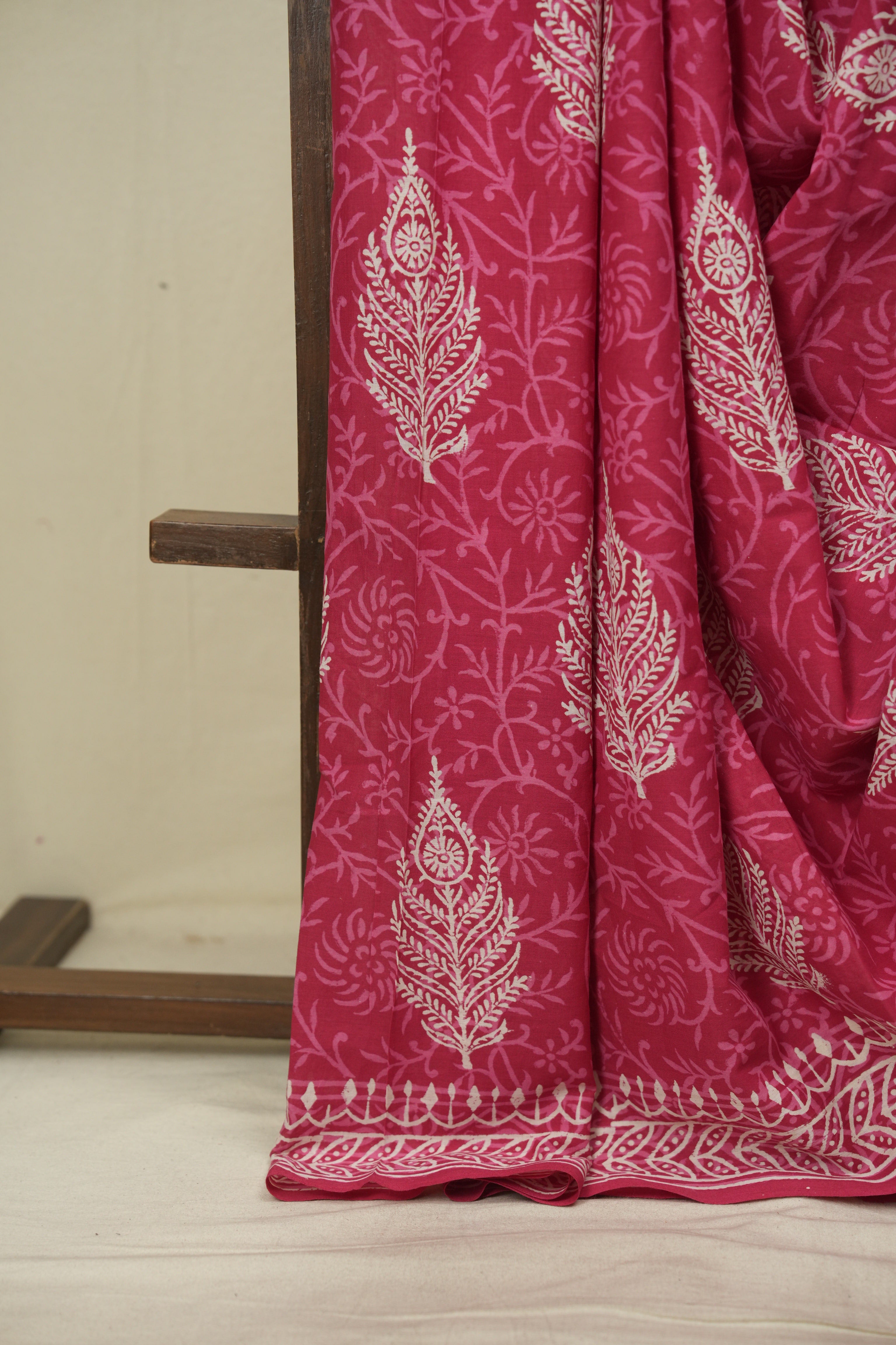 Pink HBP Cotton Saree - SRPCS3644